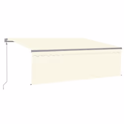 vidaXL Tenda da Sole Retrattile Automatica con Parasole 4x3 m Crema - Vista aggiuntiva 2