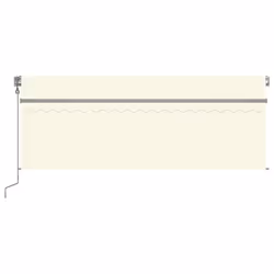 vidaXL Tenda da Sole Retrattile Automatica con Parasole 4x3 m Crema - Vista aggiuntiva 3