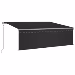 vidaXL Tenda Sole Retrattile Automatica con Parasole 4,5x3m Antracite - Vista aggiuntiva 2