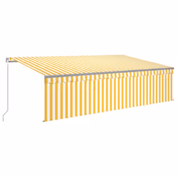 TendaSole Retrattile Manuale Parasole LED 5x3m Gialla Biancacod mxl 104431 - Vista aggiuntiva 2