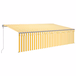 TendaRetrattile Automatica con Parasole 5x3m Gialla Biancacod mxl 96652 - Vista aggiuntiva 2