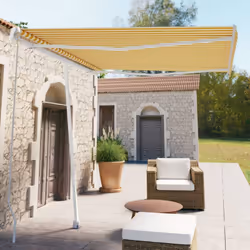 Create un luogo incantevole e fresco nei vostri spazi esterni con questa tenda da sole retrattile! Costruita con telaio in al ...