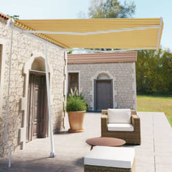Vidaxl - Tenda da Sole Manuale Autoportante 300x250 cm Gialla/Bianca