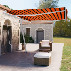 Create un luogo incantevole e fresco nei vostri spazi esterni con questa tenda da sole retrattile! Costruita con telaio in al ...