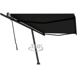 Vidaxl - Tenda Sole Retrattile Manuale Autoportante 500x300 cm Antracite