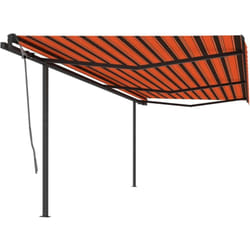Vidaxl - Tenda da Sole Retrattile Automatica Pali 6x3 m Arancio Marrone
