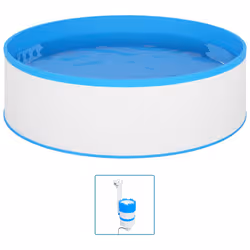 VidaXL 3070798 piscina fuori terra Piscina con bordi Piscina rotonda 7200 L Blu, Bianco - Vista aggiuntiva 3