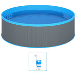 VidaXL 3070801 piscina fuori terra Piscina con bordi Piscina rotonda 7200 L Blu, Grigio