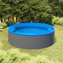 VidaXL 3070801 piscina fuori terra Piscina con bordi Piscina rotonda 7200 L Blu, Grigio - Vista aggiuntiva 2