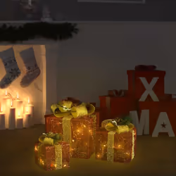 Illuminate la vostra casa questo Natale con queste scatole regalo! Poiché sono realizzate in tessuto resistente, le scatole l ...