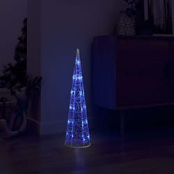 Piramide Decorativa Decorazione Natalizia, Cono di Decorazione Natalizia, Luce LED Acrilico Blu 60 cm vidaXL 8061