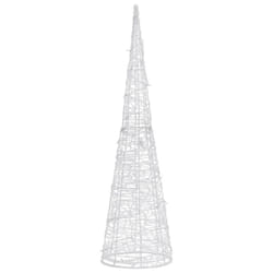 Piramide Decorativa Cono Luce led Acrilico Bianco Freddo 90 cm Vidaxl