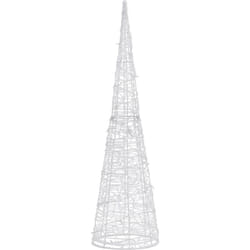 Piramide Decorativa Cono Luce led Acrilico Bianco Freddo 120 cm Vidaxl