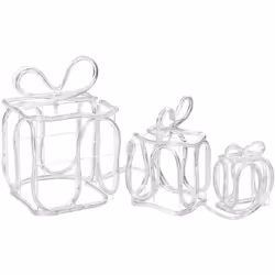 Donate brillantezza alla vostra casa durante le feste di Natale con il nostro set di 3 decorazioni a forma di scatole regalo! ...