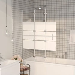 Vidaxl - Pannello Doccia Pieghevole in esg 100x140 cm Bianco 77069