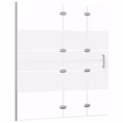 vidaXL Pannello Doccia Pieghevole in ESG 120x140 cm Bianco - Vista aggiuntiva 2