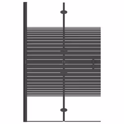 vidaXL Pannello Doccia Pieghevole in ESG 80x140 cm Nero - Vista aggiuntiva 3
