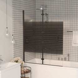 Vidaxl - Pannello Doccia Pieghevole in esg 100x140 cm Nero 98907
