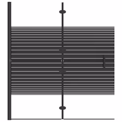 vidaXL Pannello Doccia Pieghevole in ESG 120x140 cm Nero - Vista aggiuntiva 3