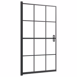 vidaXL Pannello per Box Doccia in ESG 80x140 cm Nero - Vista aggiuntiva 2
