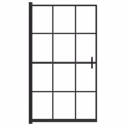 vidaXL Pannello per Box Doccia in ESG 80x140 cm Nero - Vista aggiuntiva 3