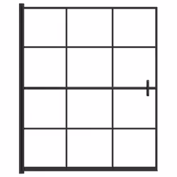 vidaXL Pannello per Box Doccia in ESG 116x140 cm Nero - Vista aggiuntiva 3