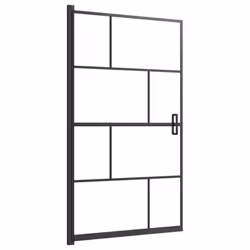vidaXL Pannello per Box Doccia in ESG 80x140 cm Nero - Vista aggiuntiva 2