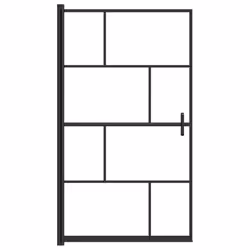 vidaXL Pannello per Box Doccia in ESG 80x140 cm Nero - Vista aggiuntiva 3