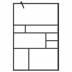 vidaXL Parete Doccia Walk-in in Vetro Trasparente ESG Nera 115x195 cm - Vista aggiuntiva 3