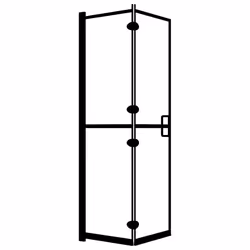 vidaXL Box Doccia Pieghevole in ESG 80x140 cm Nero - Vista aggiuntiva 2