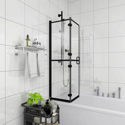 Vidaxl - Pannello Doccia Pieghevole in esg 120x140 cm Nero 38114