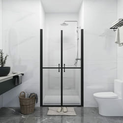 Porta per doccia trasparente dal design elegante con 2 maniglie varie misure dimensioni: 76 x 190 cm