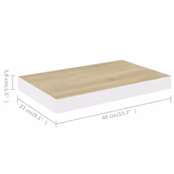 VidaXL 326570 scaffale MDF, Metallo Quercia, Bianco - Vista aggiuntiva 6