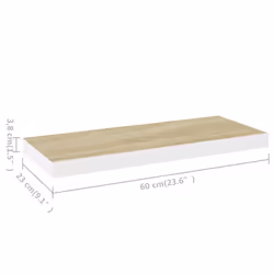 VidaXL 326576 scaffale MDF, Metallo Quercia, Bianco - Vista aggiuntiva 6