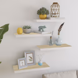 Queste mensole a muro sono pensate per essere il punto focale della vostra casa. Con un sistema di montaggio invisibile, ques ...