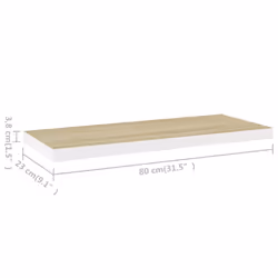 VidaXL 326579 scaffale MDF, Metallo Quercia, Bianco - Vista aggiuntiva 7
