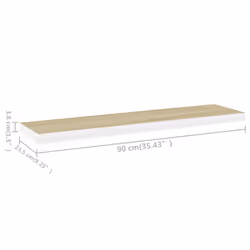 VidaXL 326582 scaffale MDF, Metallo Quercia, Bianco - Vista aggiuntiva 6