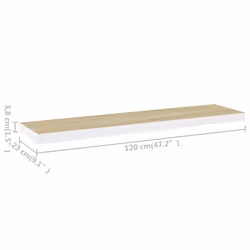 VidaXL 326586 scaffale MDF, Metallo Quercia, Bianco - Vista aggiuntiva 7