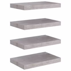 vidaXL Scaffali a Parete 4 pz Grigio Cemento 40x23x3,8 cm in MDF - Vista aggiuntiva 2