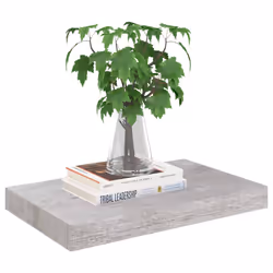 vidaXL Scaffali a Parete 4 pz Grigio Cemento 40x23x3,8 cm in MDF - Vista aggiuntiva 3