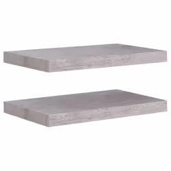 vidaXL Scaffali a Parete 2 pz Grigio Cemento 50x23x3,8 cm in MDF - Vista aggiuntiva 2