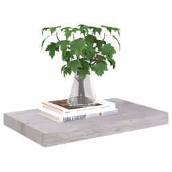 vidaXL Scaffali a Parete 2 pz Grigio Cemento 50x23x3,8 cm in MDF - Vista aggiuntiva 3