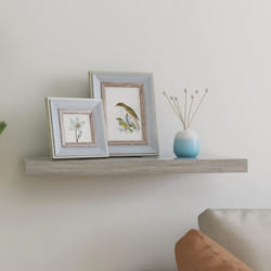 Scaffale a Parete, Mensole Da Parete Grigio Cemento 60x23, 5x3, 8 cm in mdf Vidaxl