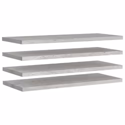 vidaXL Scaffali a Parete 4 pz Grigio Cemento 90x23,5x3,8 cm in MDF - Vista aggiuntiva 2