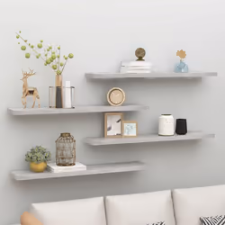 VidaXL 326608 scaffale MDF, Metallo Grigio