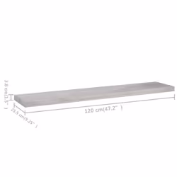 VidaXL 326608 scaffale MDF, Metallo Grigio - Vista aggiuntiva 7