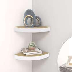 Questi eleganti scaffali angolari sono ideali per esporre i vostri libri preferiti, decorazioni, foto, premi, ecc. Lo scaffal ...