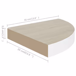 VidaXL 326639 scaffale MDF, Metallo Quercia, Bianco - Vista aggiuntiva 7