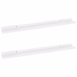 vidaXL Mensole da Parete 2 pz Bianco Lucido 80x9x3 cm - Vista aggiuntiva 2