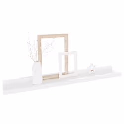vidaXL Mensole da Parete 4 pz Bianco Lucido 60x9x3 cm - Vista aggiuntiva 3